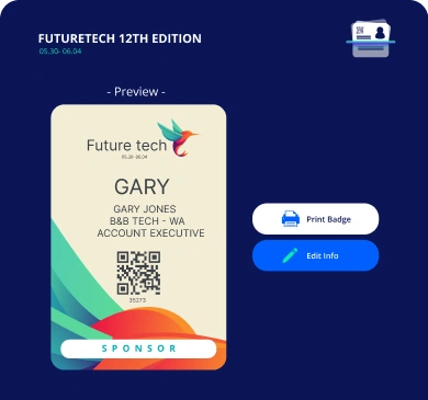 FpBadge check-in app interface