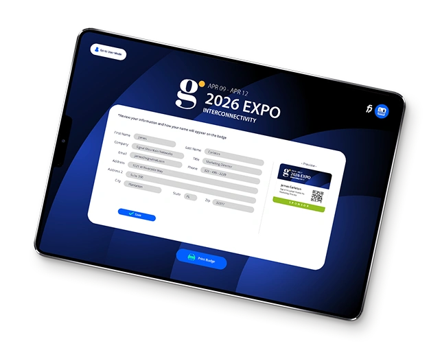 FpBadge check-in app interface