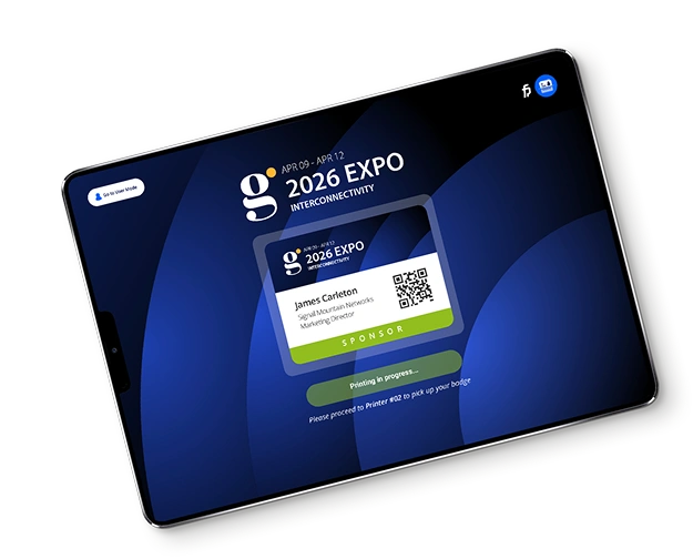FpBadge check-in app interface